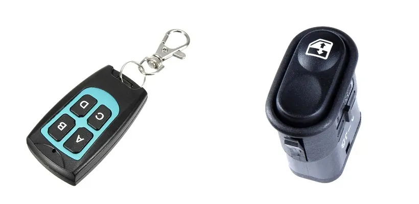 Пульт Д/У и кнопка управления откидной рамкой